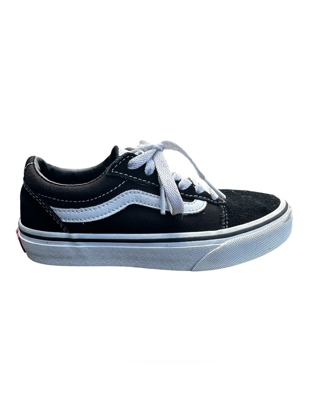 Vans Kids Black and White Low-Top Skate Sneakers